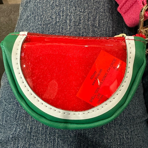Disney Stitch Crossbody Stadium Bag - Watermelon Coin Purse & 2 charms NWT - Picture 4 of 5